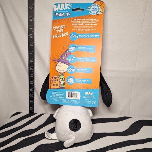 NWT Bark Trick or Treat Snoopy & Woodstockula Dog Toy All Dog Sizes - Picture 5 of 11